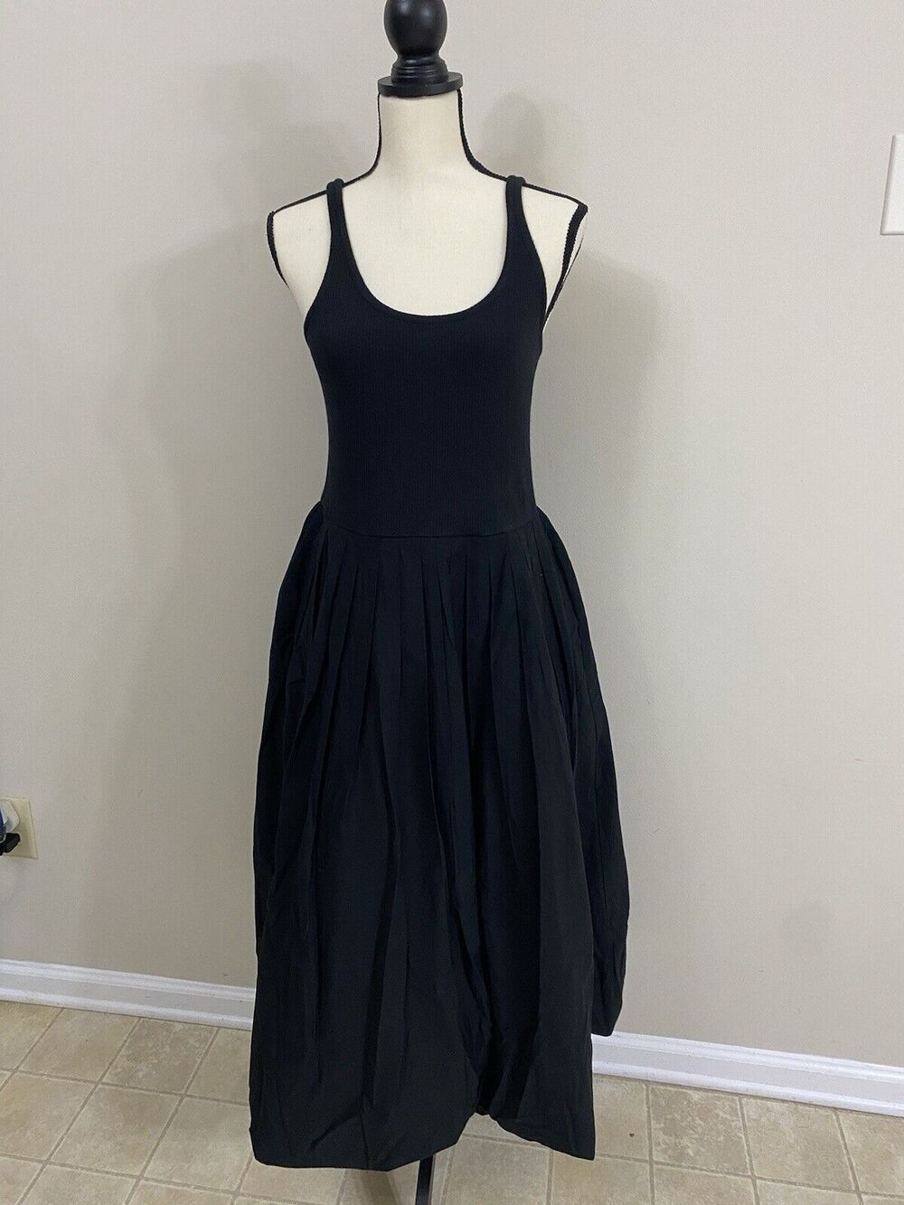 J.Crew Fitted Tank Midi Dress with Poplin Bubble Skirt NWT  Size XS